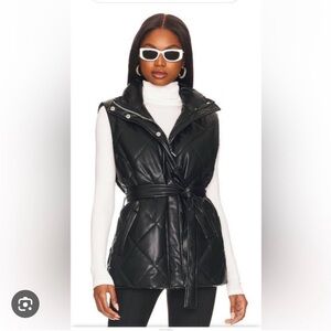 Blank NYC Black Belted Quilted Vest